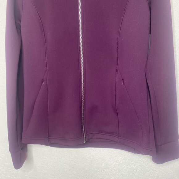 32 Degrees Heat Full Zip Jacket Womens Size S Burgundy Soft Pockets Athleisure - Picture 4 of 11